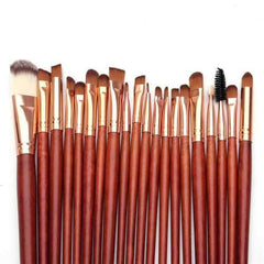 Wooden Cosmetic Brush Set Eye Shadow Foundation Kabuki Brushes Tools 20Pcs