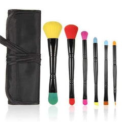 MSQ Portable 6pcs Dual-head Colorful Makeup Comestic Brushes Set Kit