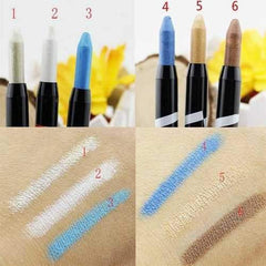 6 Colors High Light Eye Shadow Pencil Pen Glitter Eyeshadow Stick