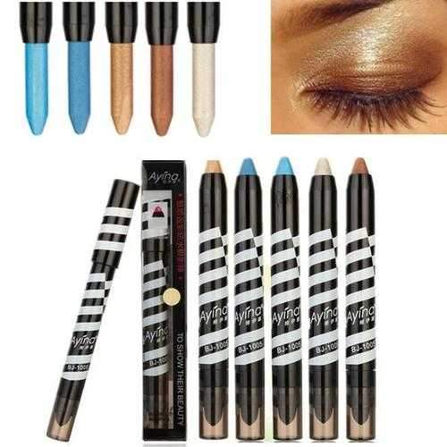 6 Colors High Light Eye Shadow Pencil Pen Glitter Eyeshadow Stick