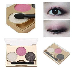 3 Colors Smokey Eye Shadow Palette Kit Glitter Shimmer Eyeshadow Gold Eyes Makeup Set