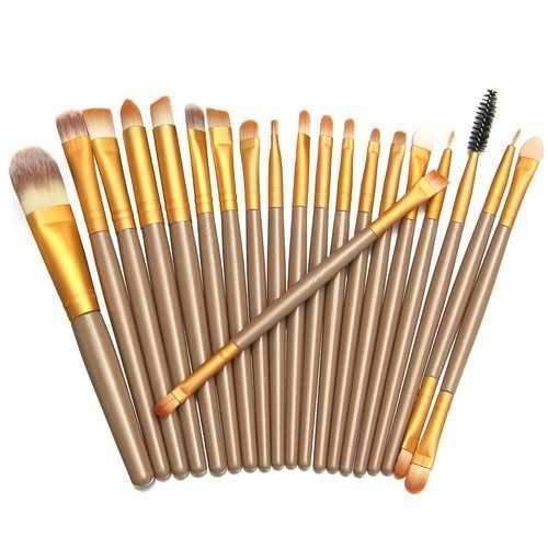 20pcs Makeup Brushes Set Kit Blush Foundation Liquid Eyeshadow Eyeliner Comestic Powder