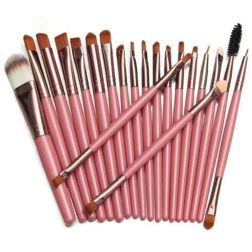 20pcs Makeup Brushes Set Kit Blush Foundation Liquid Eyeshadow Eyeliner Comestic Powder