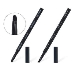 4 In 1 Black Eye Makeup Brushes Kit Eyebrow Lip Shaving Sponge Eyeshadow Brush Cosmetic Tool