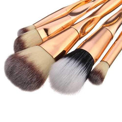 5pcs Soft Makeup Brushes Set Kit Golden Cosmetics Tools Eye Shadow Lip Blending Blush Brush