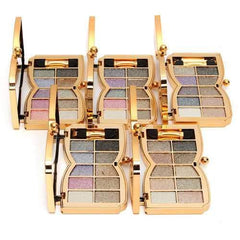 10 Colors Diamond Shiny Shimmer Eyeshadow Palette Mirror Brush Eye Makeup Comestic