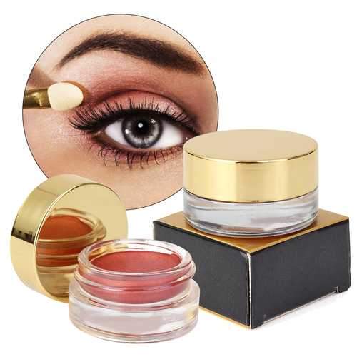 2 Colors Shimmer Eye Shadow Cream Makeup Cosmetics Single Bottle Waterproof No Fade