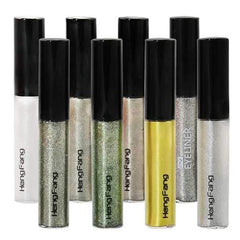 HengFang Glitter Waterproof Eyeliner Liquid White Gold Metallic Makeup Eyes Liner Color Pigment