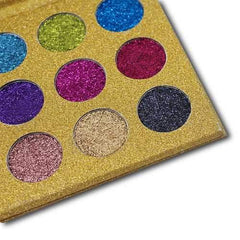 12 Color Diamond Glitter Rainbow Eye Shadows MakeUp Cosmetic Pressed Palette