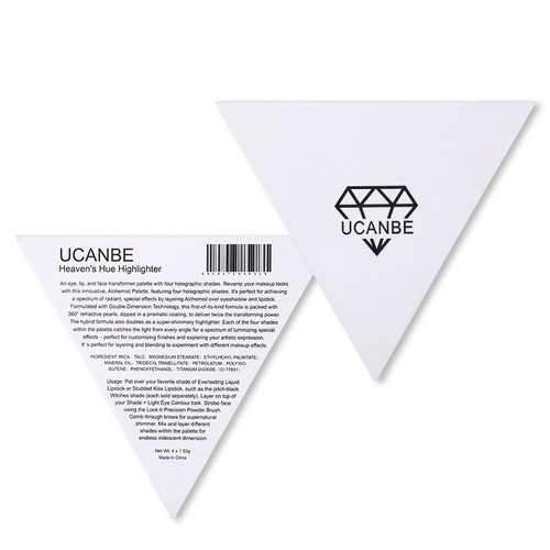 UCANBE Triangle Eyeshadow Palette Makeup Glow Highlighter