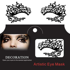 Halloween Squishy Eye Liner Sticker Lace Fretwork Papercut Face Tattoo Temporary Costume Party