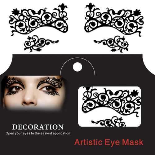 Eye Tattoo Sticker Halloween Lace Squishy Eyes Liner Fretwork Masquerade Papercut Temporary Face