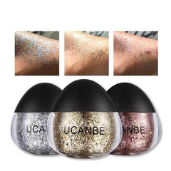 UCANBE Glitter Highlight Cream Metallic Diamond Mermaid Eye Shadow Gel Sparkling Eye Makeup Cosmetic