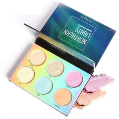 6 Colos Chameleon Eye Shadow Highlighter Palette Makeup