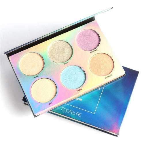 6 Colos Chameleon Eye Shadow Highlighter Palette Makeup