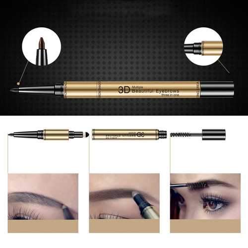 3 In 1 Eyebrow Pencil Waterproof Eyebrow Pen