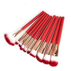 10pcs Thermal Color Changing Makeup Brushes Set Cosmetics