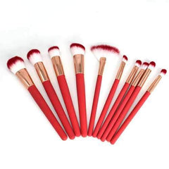 10pcs Thermal Color Changing Makeup Brushes Set Cosmetics