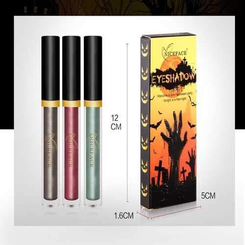 3Pcs Diamond Glitter Charming Liquid Eye Shadow Halloween