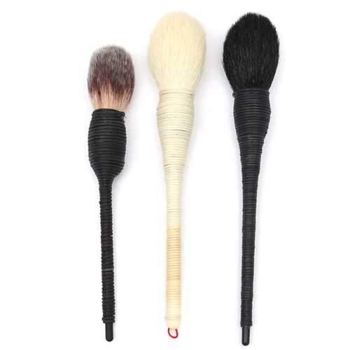 Powder Nature Goat Hair Blush Brush Blusher Handmade Rattan Cosmetic Tool